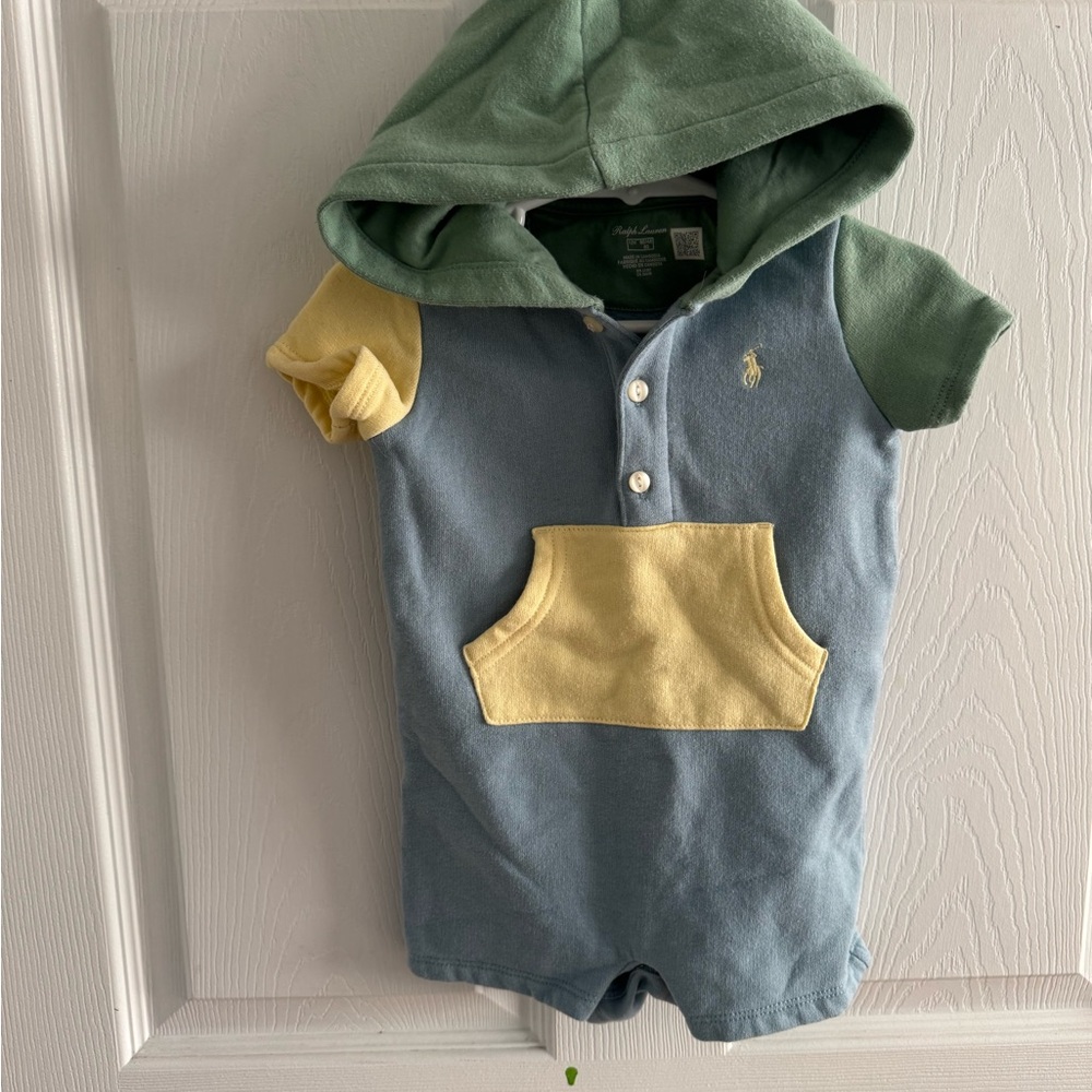 Polo by Ralph Lauren Green and Blue Kids One Piece